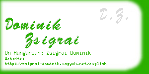 dominik zsigrai business card